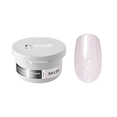 135/50Р Гель моделирующий с шиммером UV BUILDER GEL Runail Expert №135, 50г РЕФИЛ