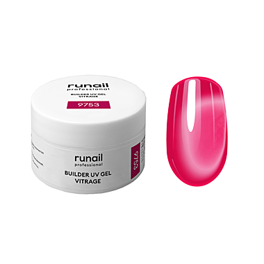 9753 Моделирующий УФ-гель витражный BUILDER UV GEL VITRAGE, 15г №9753
