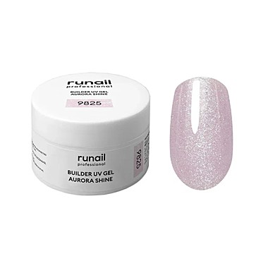 9825 Моделирующий УФ-гель c шиммером BUILDER UV GEL AURORA SHINE, 15г №9825