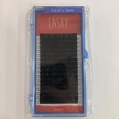 Ресницы чёрные LASHY - 16 линий - C 0.07 12 мм