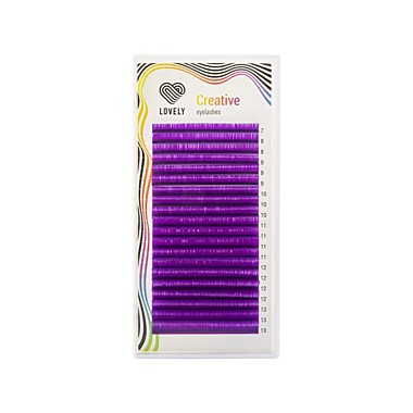 Ресницы фиолетовые (purple) Lovely - 20 линий - MIX C 0.07 7-13mm
