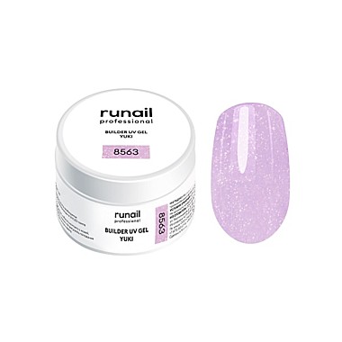 8563 Моделирующий УФ-гель с хлопьями Юки BUILDER UV GEL YUKI, 15 г