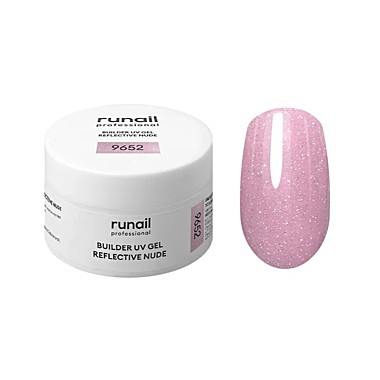 9652 Моделирующий УФ-гель светоотражающий BUILDER UV GEL REFLECTIVE NUDE, 15г №9652