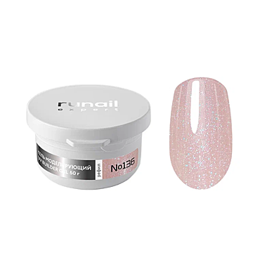 136/50Р Гель моделирующий с шиммером UV BUILDER GEL Runail Expert №136, 50г РЕФИЛ
