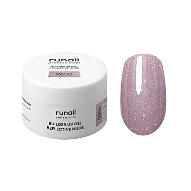 9650 Моделирующий УФ-гель светоотражающий BUILDER UV GEL REFLECTIVE NUDE, 15г №9650
