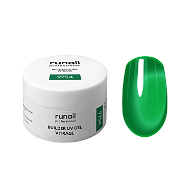 9754 Моделирующий УФ-гель витражный BUILDER UV GEL VITRAGE, 15г №9754@@@@@