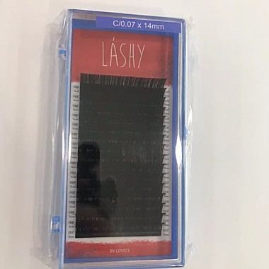 Ресницы чёрные LASHY - 16 линий - C 0.07 14 мм