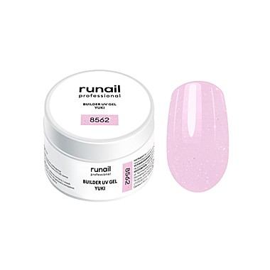 8562 Моделирующий УФ-гель с хлопьями Юки BUILDER UV GEL YUKI, 15 г