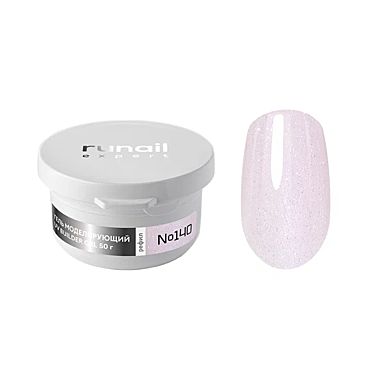 140/50Р Гель моделирующий с шиммером UV BUILDER GEL Runail Expert №140, 50г РЕФИЛ