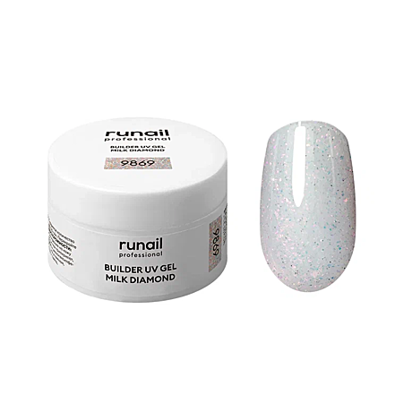 BUILDER UV GEL MILK DIAMOND светоотражающий
