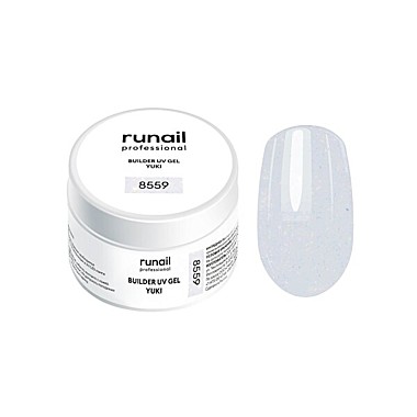 8559 Моделирующий УФ-гель с хлопьями Юки BUILDER UV GEL YUKI, 15 г