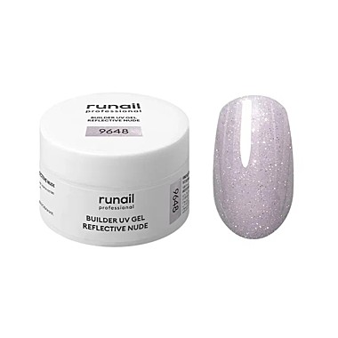 9648 Моделирующий УФ-гель светоотражающий BUILDER UV GEL REFLECTIVE NUDE, 15г №9648