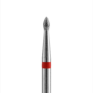 104 257 514 018 (856 104 254 040 018) Алмазная фреза Кристалл, Почка, красная, D 1,8мм