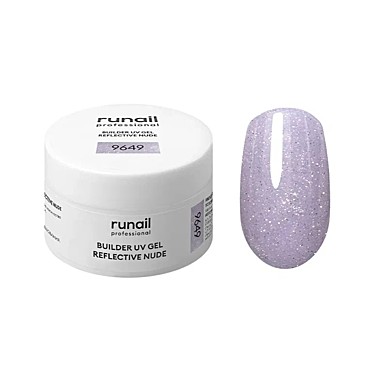 9649 Моделирующий УФ-гель светоотражающий BUILDER UV GEL REFLECTIVE NUDE, 15г №9649